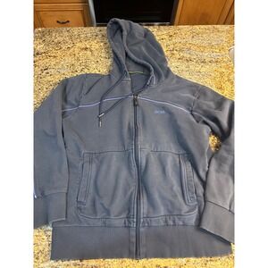 BOSS Hugo Boss Zip Up Hoodie Sweatshirt Charcoal Gray Size‎ L Fits Like M